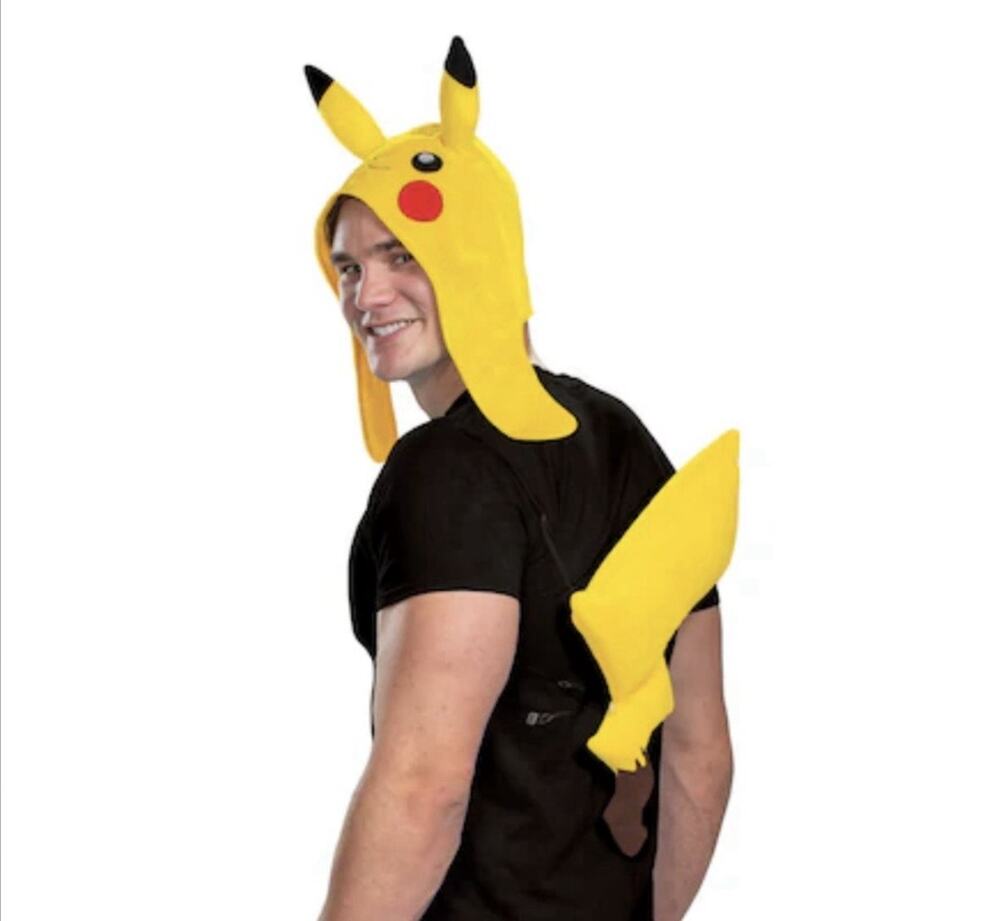 Adult Pokemon Pikachu Costume Kit Headpiece & Tail NEW Cosplay Halloween